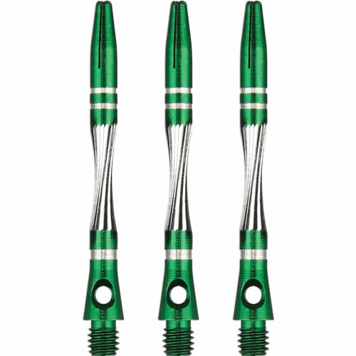 Unicorn Twist Dart Shafts – Aluminium Stems – Green