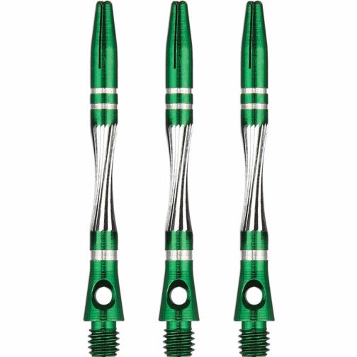 Unicorn Twist Dart Shafts - Aluminium Stems - Green