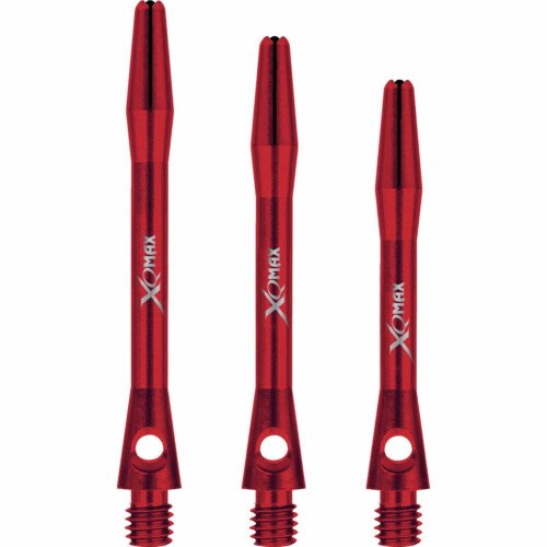 XQMax Aluminium Dart Shafts – Metal Dart Stems – Red