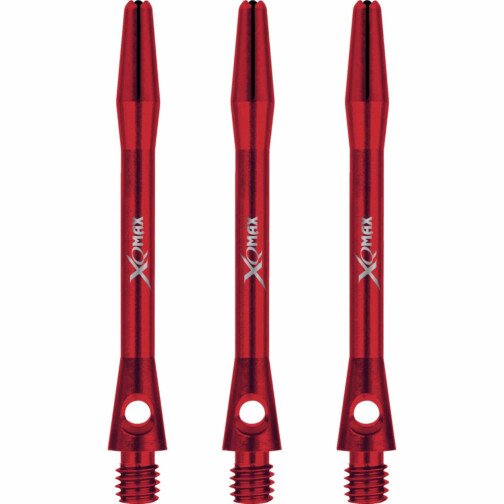 XQMax Aluminium Dart Shafts - Metal Dart Stems - Red