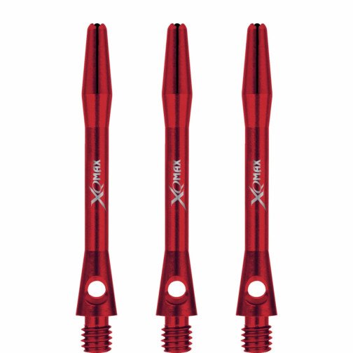 XQMax Aluminium Dart Shafts - Metal Dart Stems - Red