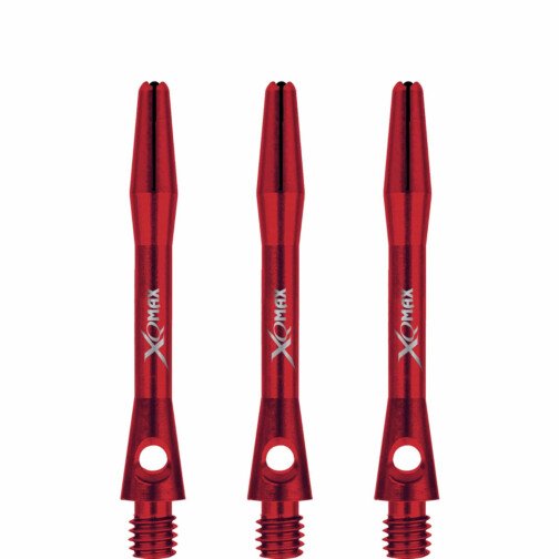 XQMax Aluminium Dart Shafts - Metal Dart Stems - Red