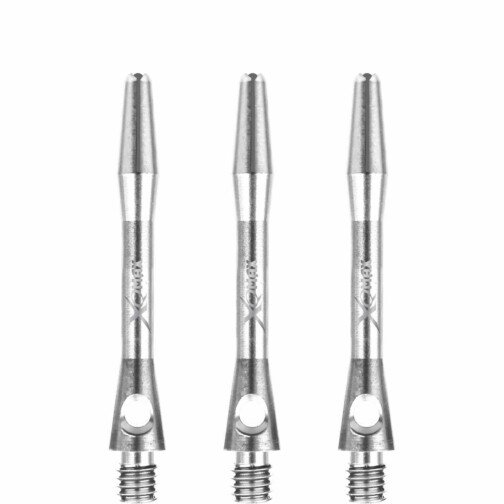 XQMax Aluminium Dart Shafts - Metal Dart Stems - Silver