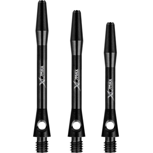 XQMax Aluminium Dart Shafts – Metal Dart Stems – Black