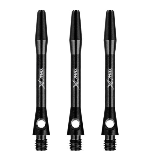 XQMax Aluminium Dart Shafts - Metal Dart Stems - Black