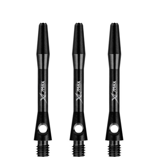 XQMax Aluminium Dart Shafts - Metal Dart Stems - Black