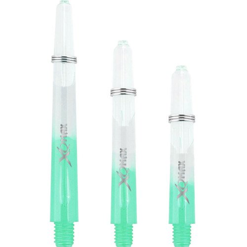 XQMax Gradient  Dart Shafts  Transparent & Green