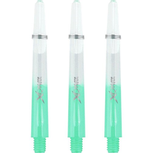 XQMax Gradient Dart Shafts Transparent & Green