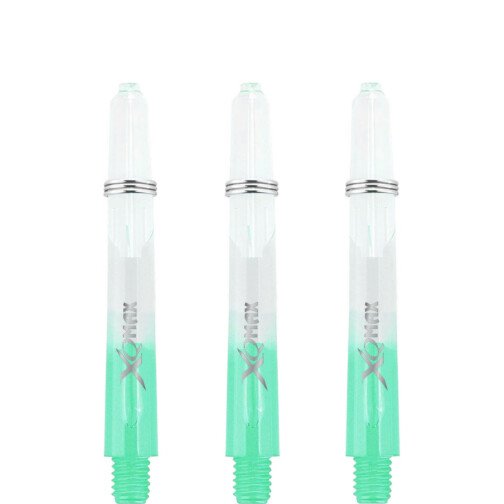 XQMax Gradient Dart Shafts Transparent & Green