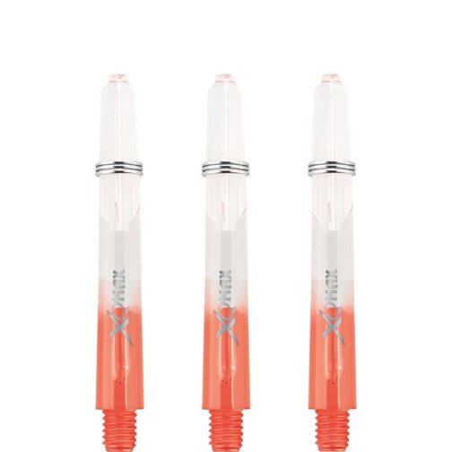 XQMax Gradient Polycarbonate Dart Shafts - Transparent & Red